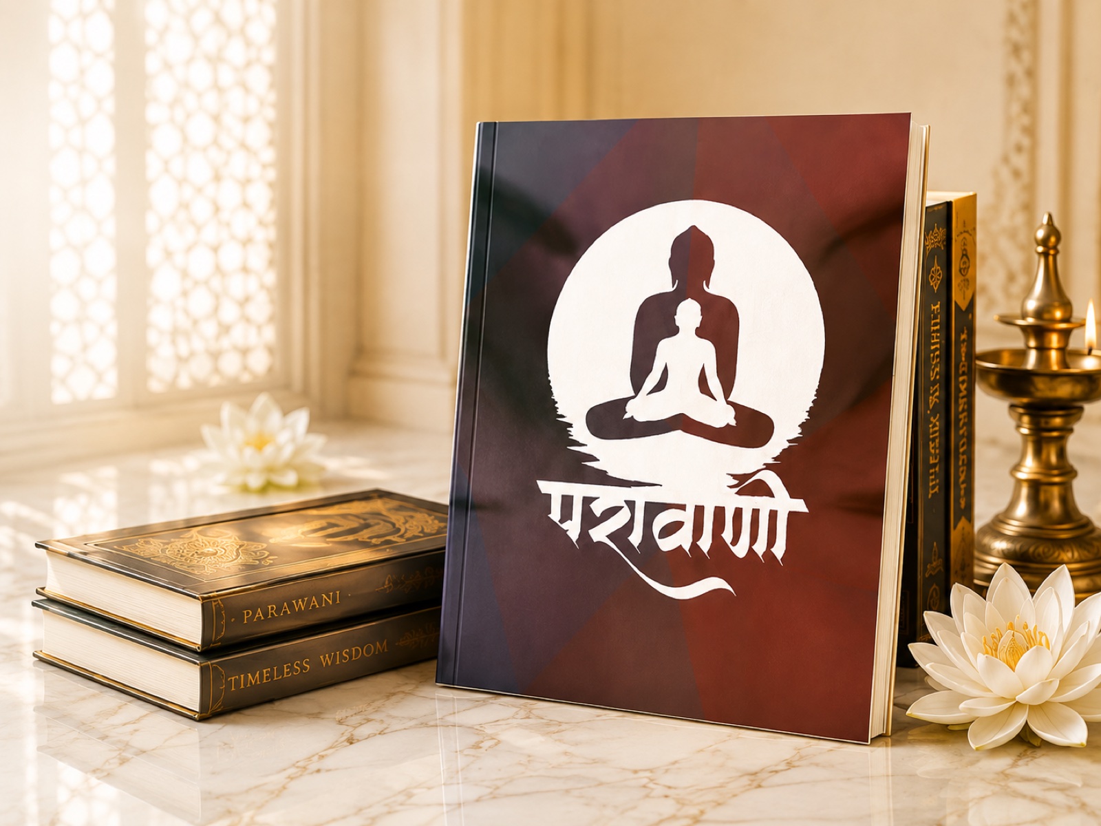 The printed Parawani magazine standing on a marble shelf